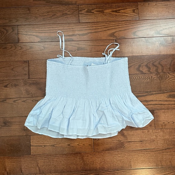 NWT American Eagle Smocked Babydoll Bow Tank Top - Picture 9 of 9